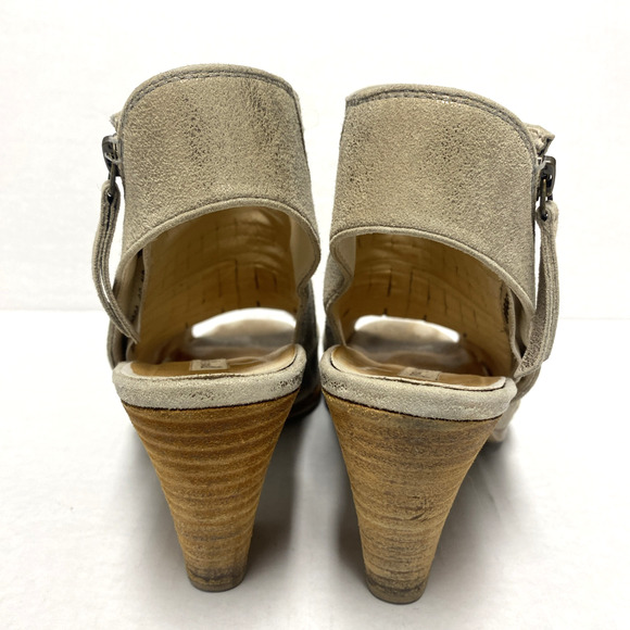 Paul Green Cayenne Peep Toe Bootie Boot Heel Smoke Brush Metallic 6.5 UK… - Picture 8 of 11
